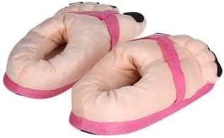 Cute Closed Slippers with Novelty Toe Pattern (Pink)