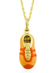 14 Karat Yellow Gold Enamel Sneaker Necklace (18 inch)