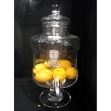 Pedestaled Beverage Dispenser with Ice Chamber Cold Beverage Jug with Spigot Dispenser - 1.2 Gallon