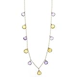 14k Yellow Gold Amethyst & Citrine 16 In. Necklace