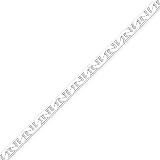Sterling Silver 3.75mm Flat Anchor Chain Bracelet - 8 Inch