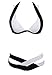 Roswear Women's Sexy Criss Cross Bandage Push Up Bikini Swimsuit