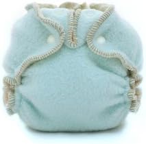 Kissaluvs Cotton Fleece Fitted Diaper, Sky Blue, 0 - Newborn 5-15lbs