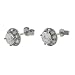 Sterling Silver Round CZ Pave Style Earrings