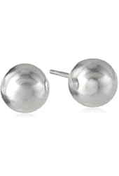 Sterling Silver 8mm Polished Bead Stud Earrings