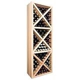 Designer Wine Rack Kit - Solid Diamond Cube w/Face Trim (Redwood Classic