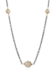 Deanna Hamro Atelier "Julia" Crystal Golden Shadow Pave Ball Triple Wrap Necklace