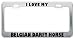 I Love My Belgian Darft Horse Animals Metal License Plate Frame Holder Border Tag