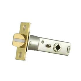 Baldwin 5513.030.P Tubular Privacy Lever Latch, Polished Brass - Lacquered