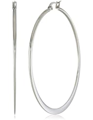 Stainless Steel Rounded Hoop Earrings (60mm Diameter)