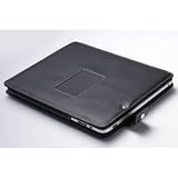Leather Carrying Case Cover/Folio With Built-in Stand for Apple iPad 3G tablet / Wifi model 16GB, 32GB, 64GB (BLACK) ~ MiniSuit