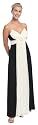 #1999 - BEST SELLER - Perfect formal evening dress for any formal occasion. Full Length Dress. - (Available in Black/Ivory, Burgundy/Ivory, Navy/Aqua, Pink/Ivory, Baby Blue/Ivory in S to 3XL)