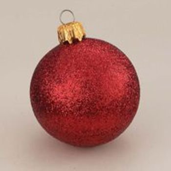 65mm Shatterproof Red Glitter Ball Ornament