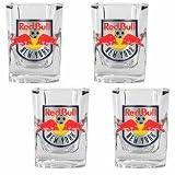 New York Red Bull 4-Piece Square Shot Glass Set (Primary Team Logo)