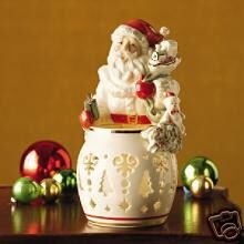 Lenox Hosting the Holidays Santa Candle Hug New in Box by Lenox