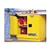 Justrite Sure-Grip EX 892300 Safety Cabinet for Flammable Liquids, 2 Door, Undercounter Cabinet, Manual Close, 22 Gallon, 35" Height x 35" Width x 22" Depth, Steel, Yellow