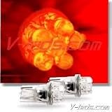 2 SUPER RED 6 LED LIGHT BULBS 194 168 158 2825 585 W5W