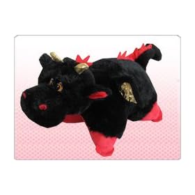  Black Dragon Pillow Pets 19 inch Large Stuffed Plush Animal