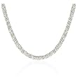 White Gold Rhodium Plated Necklace with Clear CZ