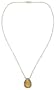 14k Yellow Gold Citrine Drop Pendant, 16"