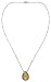 14k Yellow Gold Citrine Drop Pendant, 16"