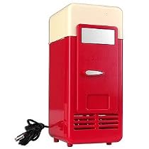 USB Powered Mini Fridge Can Cooler (Red)