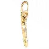 14K Gold Baguette Diamond Cross Pendant Necklace 1/4ct