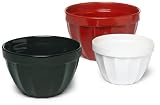 DII Set of 3 Classic Christmas Ceramic Mixing Bowls - Mixed Sizes