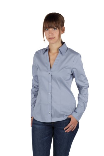 MEXX Damen Bluse N3ME0005, Gr. 38 (M), Blau (blue cashmere 455) Preisvergleich