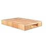 T&G Rectangular Chopping Board in End Grain Natural Hevea Wood, Medium