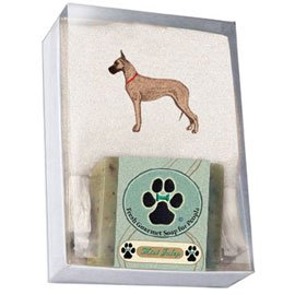 Single Gift Box with Great Dane Soap and Towel