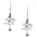 925 Sterling Dangle Earrings Amethyst Freshwater Pearl