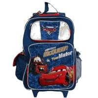 Disney Pixar CARS luggage backpack - convenient wheeled rolling back pack by Disney