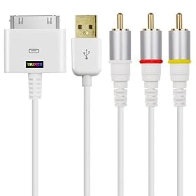 RCA Composite AV TV Cable USB for Apple iPhone 4