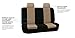 FH Group Car Seat Cover Striking Striped Front Pair Set Car Seat Covers Airbag Compatible, Beige and Black with Gift Universal Fit Interior Accessories for Cars Trucks and SUVs