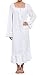 Latuza Women's Cotton Long Sleeve Lace Trim Victorian Nightgown