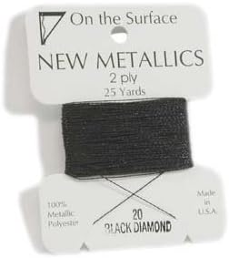 On The Surface Metallic Embellishment Thread 25 Yards BLACK DIAMOND 420098