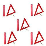 Warning Cone Triangle Lights Emergency Triangle Roadside (Set of 5)