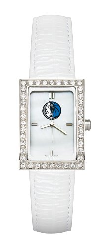 Dallas Mavericks Ladies Allure Watch White Leather Strap