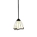Kichler Lighting 65216 1-Light Clarice Art Glass Mini Pendant, Tannery Bronze with Gold Accent