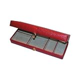 Red Leather Jewelry Box - Perfect Gift by 
