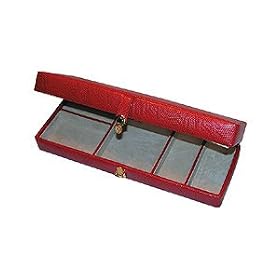 Red Leather Jewelry Box - Perfect Gift