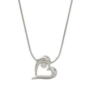 Fossil Damen-Collier 925 Sterlingsilber mit Zirkonia 42+5 cm JF13222040