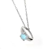 10K WG December Birthstone Small Ring Charm-Blue Topaz