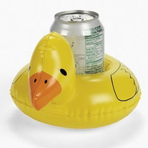 Pack of 12 Inflatable Ducky Coasters