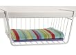 12 Inch Under Shelf Storage Basket - White