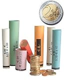Produkt-Bild: M&Uuml;NZH&Uuml;LSEN - M&uuml;nzrollenpapier vorgefertigt und gerollt f&uuml;r 2 Euro (104er Pack) A