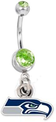 NFL Seattle Seahawks Football Navel Belly Button Ring Body Jewelry Piercing