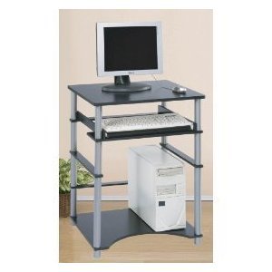 Furinno Computer Desk - Easy Assembly - Black and Grey Finish, 99722