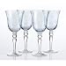 CUT LUSTER BLUE GOBLETS - BLUE GLASS WATER GOBLETS, CUT LUSTER COLLECTION, SET OF 4